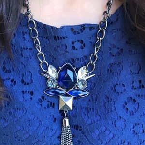 Ball and Chain Sapphire Necklace